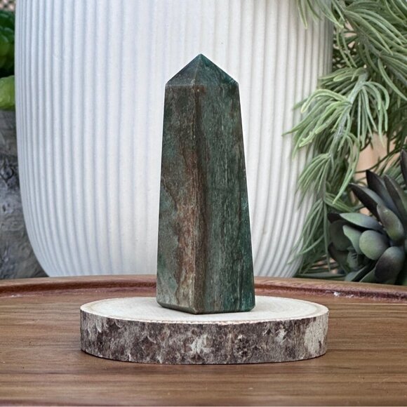 Nephrite Jade Small Obelisks Green Luck Crystal Point Tower Polished Gemstone - Picture 9 of 16